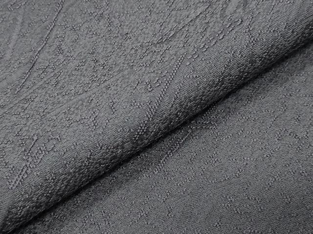 平和屋着物●男性　色無地　抽象地紋　褐色　正絹　逸品　CABK2546gh