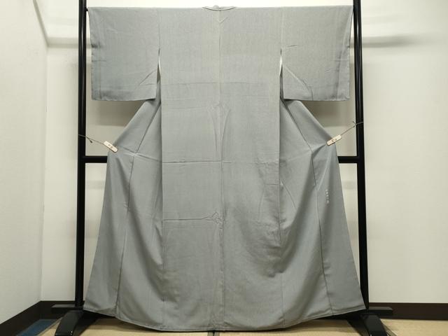 平和屋着物●伝統工芸士　田島輝久　江戸小紋　万筋　仙斎茶色×白色　正絹　逸品　未使用　CABK2553gh