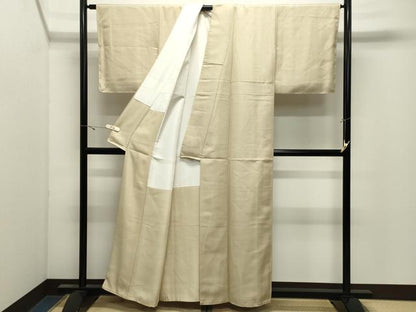 平和屋着物●上質な色無地　蒸栗色　銀通し地　正絹　逸品　CABK2555gh