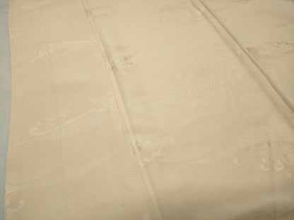 平和屋着物●上質な色無地　立波地紋　浅黄色　正絹　逸品　未使用　CABK2556gh