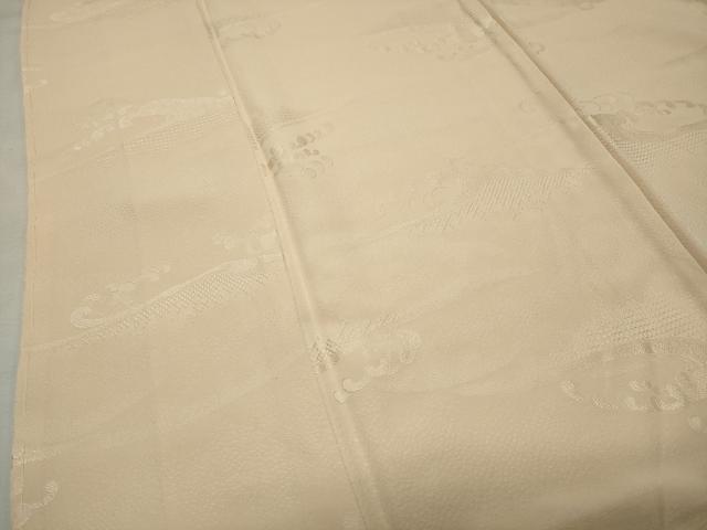 平和屋着物●上質な色無地　立波地紋　浅黄色　正絹　逸品　未使用　CABK2556gh