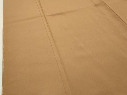 平和屋着物●上質な色無地　狐色　ロング丈　正絹　逸品　CABK2560gh
