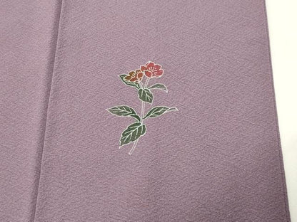 平和屋着物●上質な色無地　鳩羽色　正絹　逸品　CABK2567gh