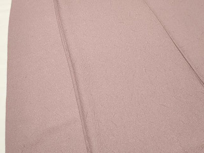 平和屋着物●上質な色無地　吉祥地紋　薄柿色　正絹　逸品　CABK2568gh