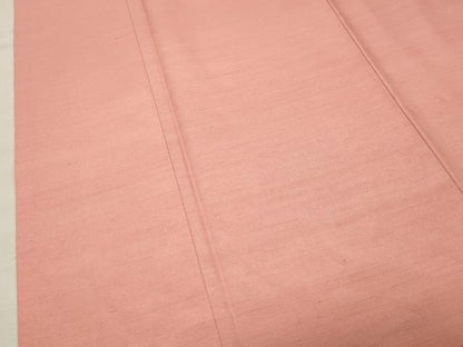 平和屋着物●結城紬　色無地　霞文　珊瑚色　正絹　逸品　CABK2570gh