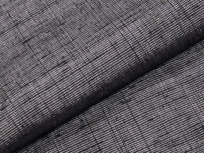 平和屋着物●男性　紬地　間道　黒地　正絹　逸品　CABK2572gh