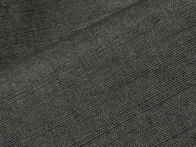 平和屋着物●男性　紬地　間道　黒地　正絹　逸品　CABK2572gh
