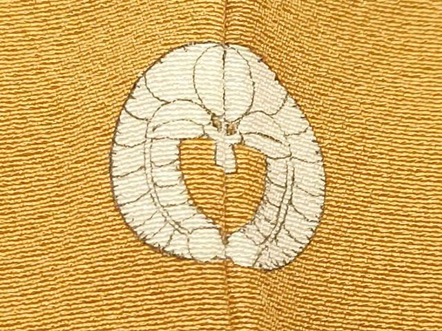 平和屋着物●上質な色無地　柑子色　正絹　逸品　CABK2574gh