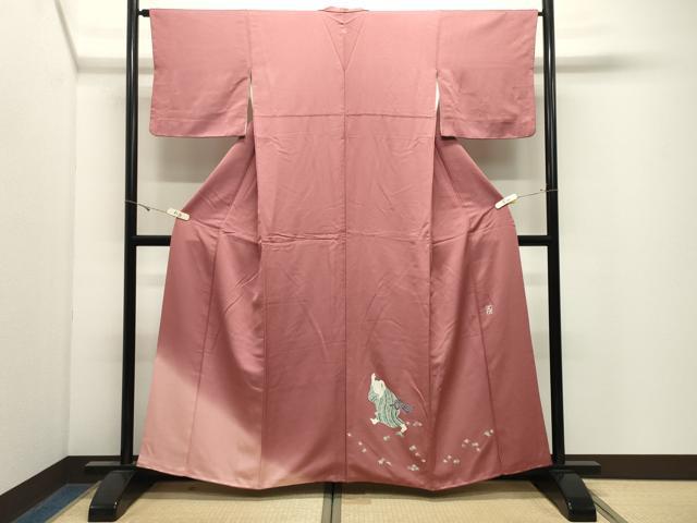 平和屋着物●染色作家　おだに武士　黒留袖　人物文　暈し染め　正絹　逸品　CABK2578gh
