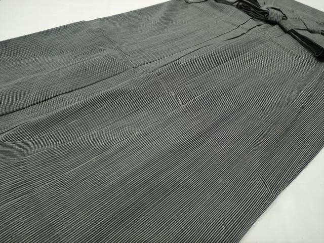 平和屋着物●男性　馬乗り袴　縞　未使用　CABK2586gh
