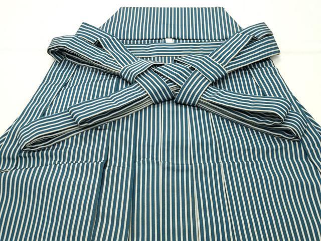 平和屋着物●男性　馬乗り袴　縞　正絹　逸品　CABK2588gh