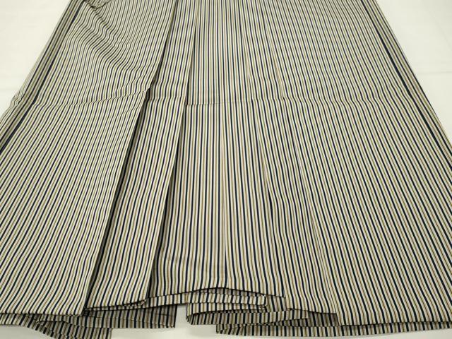 平和屋着物●男性　行灯袴　縞　正絹　逸品　CABK2589gh