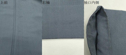 平和屋着物●京友禅作家　山科春宣監修　江戸小紋　万筋　湊鼠色×百入茶色　反端付き　正絹　逸品　CABK2605gh