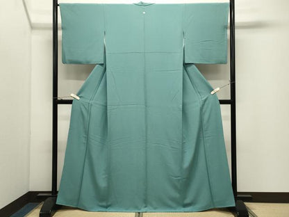 平和屋着物●上質な色無地　浅縹色　正絹　逸品　CABK2616gh