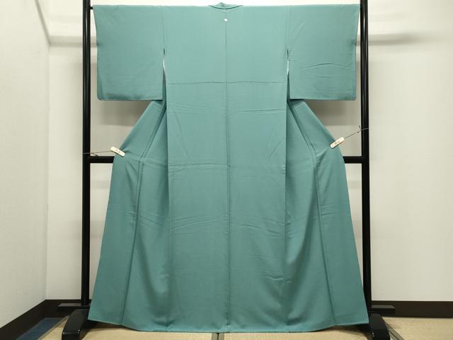 平和屋着物●上質な色無地　浅縹色　正絹　逸品　CABK2616gh