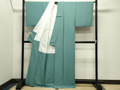 平和屋着物●上質な色無地　浅縹色　正絹　逸品　CABK2616gh