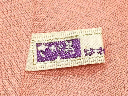 平和屋着物●上質な色無地　草花地紋　甚三紅色　さが美扱い　正絹　逸品　未使用　CABK2617gh