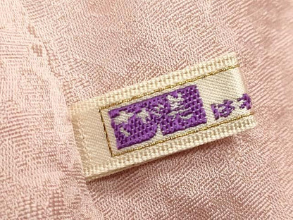平和屋着物●上質な色無地　舞花地紋　薄柿色　さが美扱い　正絹　逸品　未使用　CABK2623gh