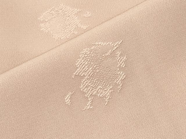 平和屋着物●上質な色無地　抽象地紋　洗柿色　正絹　逸品　CABK2629gh