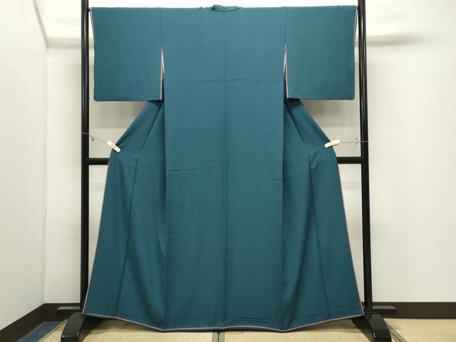 平和屋着物●上質な色無地　御召茶色　やまと誂製　正絹　逸品　CABK2634gh