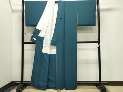 平和屋着物●上質な色無地　御召茶色　やまと誂製　正絹　逸品　CABK2634gh