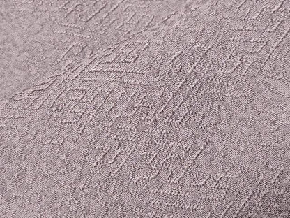 平和屋着物●上質な色無地　紗綾形地紋　薄葡萄色　正絹　逸品　未使用　CABK2641gh