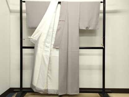 平和屋着物●上質な色無地　白藤色　正絹　逸品　未使用　CABK2642gh