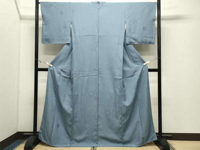 平和屋着物●上質な色無地　切嵌松地紋　浅縹色　正絹　逸品　未使用　CABK2646gh