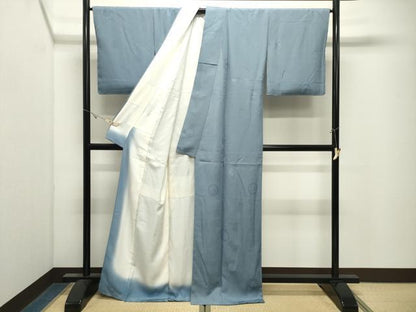 平和屋着物●上質な色無地　切嵌松地紋　浅縹色　正絹　逸品　未使用　CABK2646gh