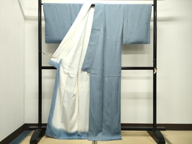 平和屋着物●上質な色無地　切嵌松地紋　浅縹色　正絹　逸品　未使用　CABK2646gh