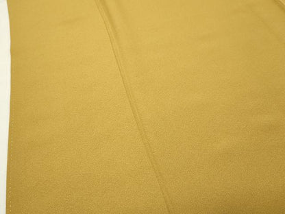 平和屋着物●上質な色無地　櫨染色　正絹　逸品　CABK2652gh