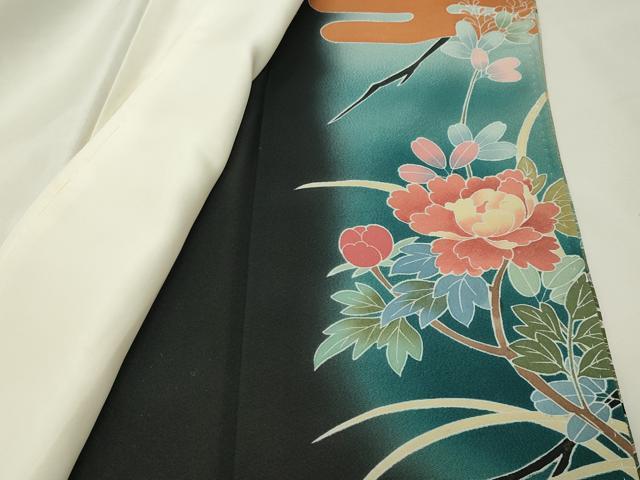 平和屋着物●豪華黒留袖　作家物　刺繍　風景花文　暈し染め　金銀彩　正絹　逸品　CABK2661gh