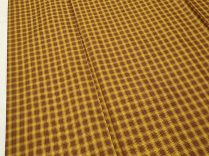 平和屋着物●本場黄八丈　綾織　紬　格子柄　正絹　逸品　CABK2685gh