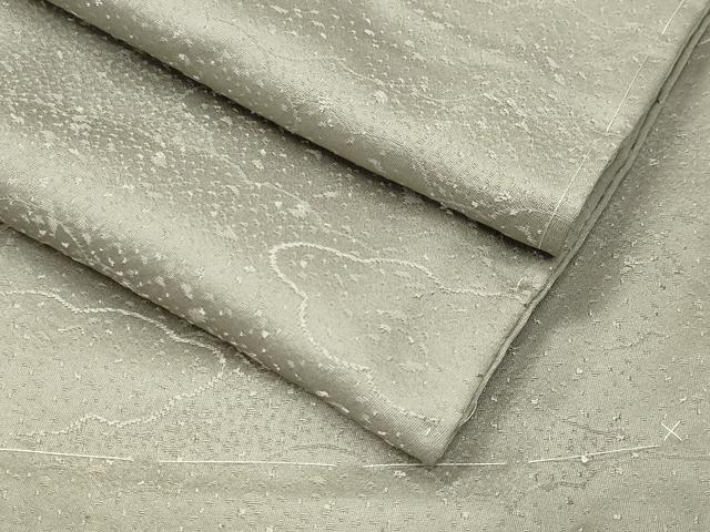 平和屋着物●上質な色無地　雲重ね地紋　灰汁色　正絹　逸品　未使用　CABK2686gh