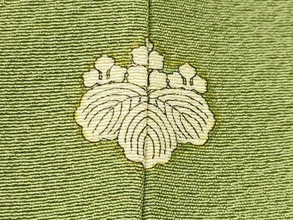 平和屋着物●上質な色無地　青丹色　正絹　逸品　未使用　CABK2694gh