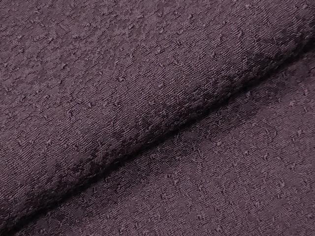 平和屋着物●上質な色無地　紋意匠　深紫色　正絹　逸品　未使用　CABK2699gh