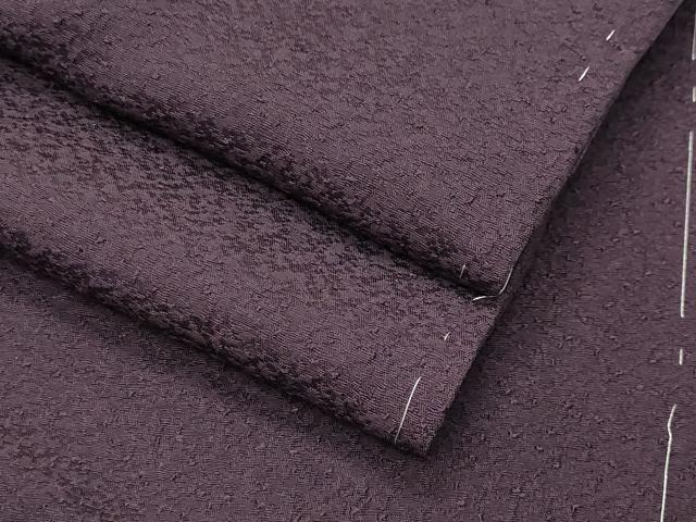 平和屋着物●上質な色無地　紋意匠　深紫色　正絹　逸品　未使用　CABK2699gh