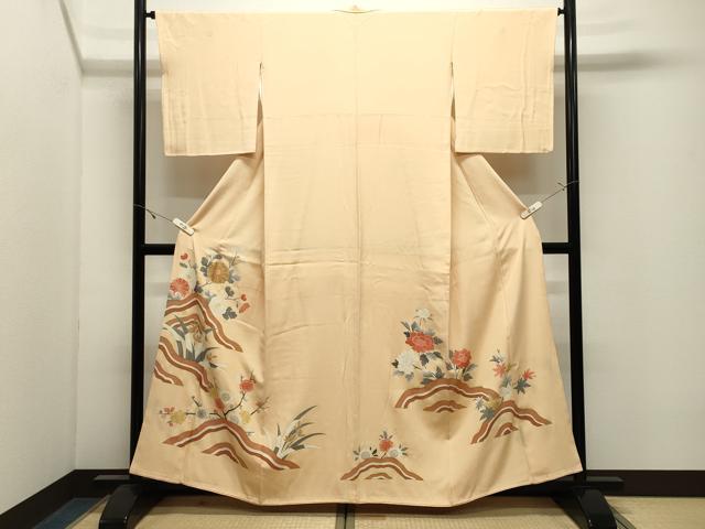 平和屋着物●豪華色留袖　草花文　金彩　正絹　逸品　CABK2703gh