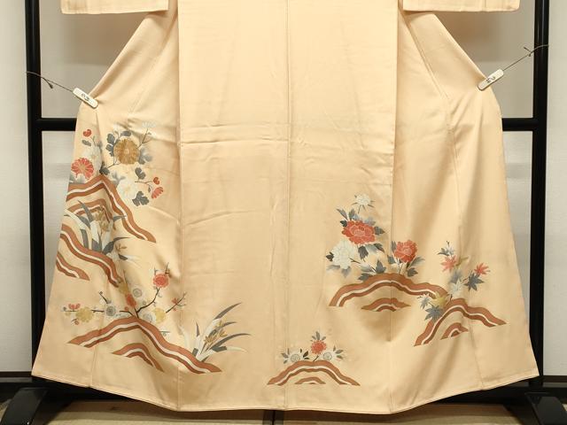 平和屋着物●豪華色留袖　草花文　金彩　正絹　逸品　CABK2703gh