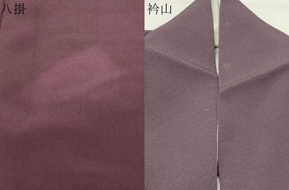 平和屋着物●上質な色無地　葡萄鼠色　正絹　逸品　CABK2704gh