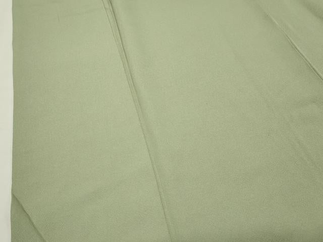 平和屋着物●上質な色無地　薄萌葱色　正絹　逸品　CABK2705gh