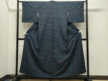 平和屋着物●郡上紬　草木染　横段文　正絹　逸品　CABK2708gh