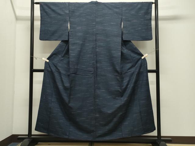 平和屋着物●郡上紬　草木染　横段文　正絹　逸品　CABK2708gh