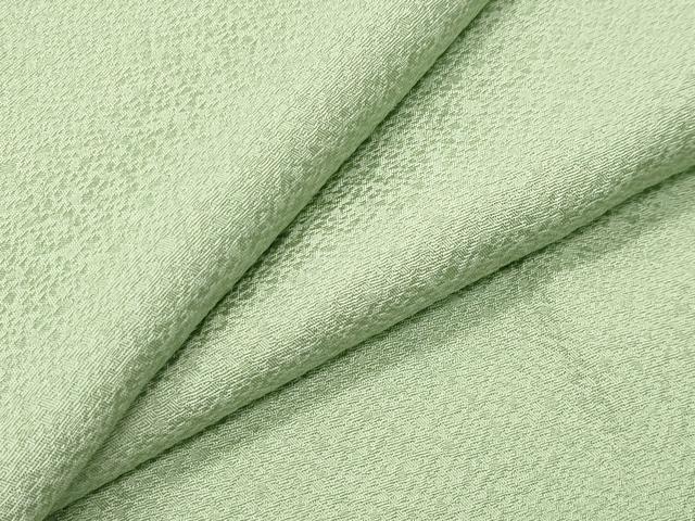 平和屋着物●上質な色無地　霞地紋　若菜色　ロング丈　正絹　逸品　CABK2711gh