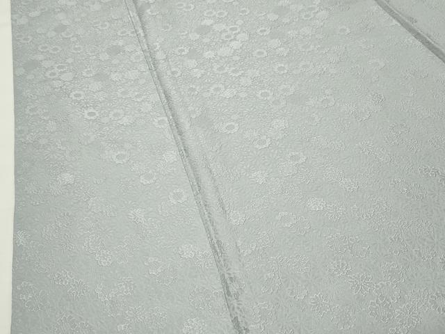 平和屋着物●上質な色無地　舞花地紋　秘色色　正絹　逸品　CABK2712gh