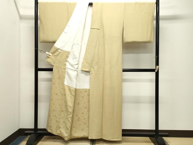平和屋着物●上質な色無地　淡黄色　正絹　逸品　CABK2714gh