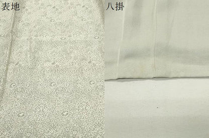 平和屋着物●西陣河村織物謹製・手織り　お召　古代風通織　古代雅文　証紙付き　正絹　逸品　CABK2726gh