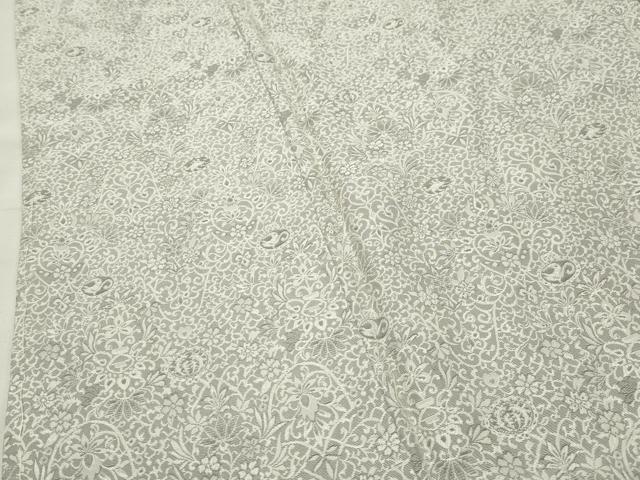 平和屋着物●西陣河村織物謹製・手織り　お召　古代風通織　古代雅文　証紙付き　正絹　逸品　CABK2726gh