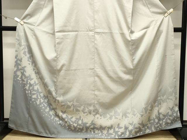 平和屋着物●藤倉守正　訪問着　本塩沢　舞蝶文　暈し染め　正絹　逸品　CABK2730gh