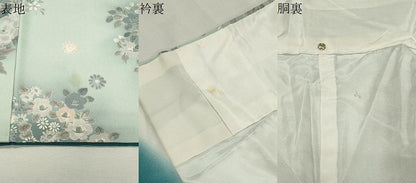 平和屋着物●上質な小紋　草花文　暈し染め　正絹　逸品　CABK2731gh